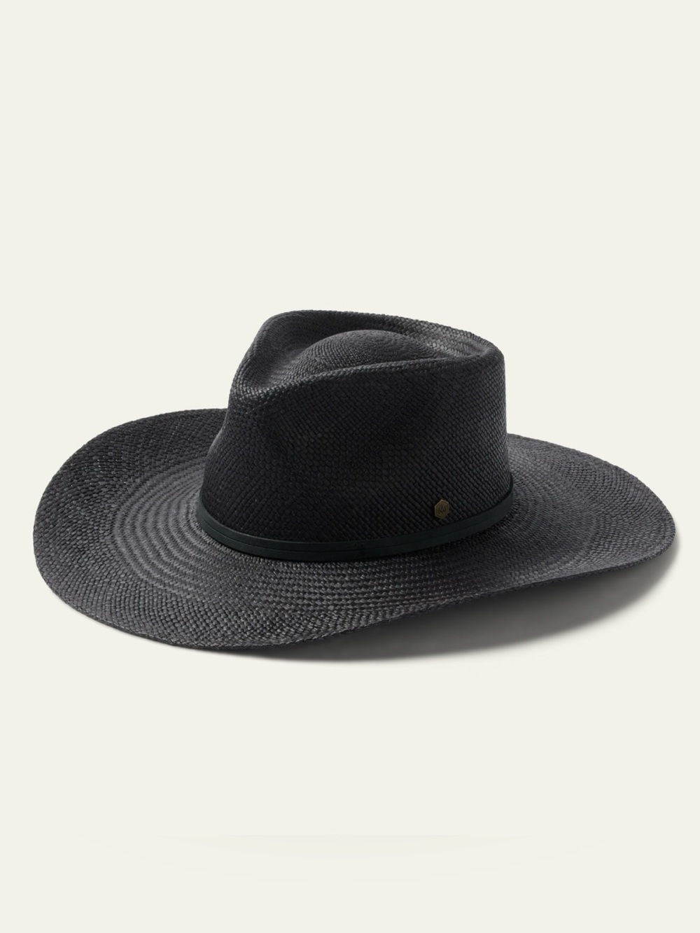 Hemlock Lazo Black Cowboy Panama Straw Hat for Women, Size Small, NWT